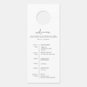 STELLA bruiloft niet storen welkomstbrief Deurhanger (Achterkant)