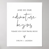 STELLA Bruiloft Reisboek Gastenboek Teken Poster (Voorkant)