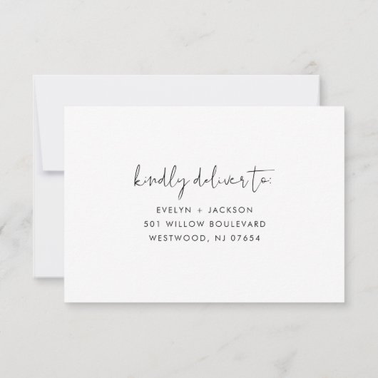 STELLA Bruiloft RSVP Respons Kaart (Achterkant)