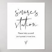 STELLA Bruiloft S'mores Station Sign Poster (Voorkant)