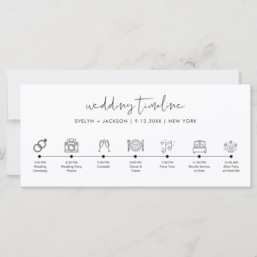 STELLA Bruiloft Tijdlijn en Welkomstbrief 9x4 (Voorkant)