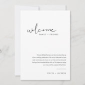 STELLA Bruiloft Welkomsttas Letter & Tijdlijn Kaar Kaart (Voorkant)