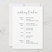 STELLA Bruiloft Welkomsttas Letter & Tijdlijn Kaar Kaart (Achterkant)