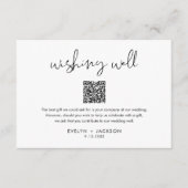 STELLA Bruiloft Wishing Well QR Code Huwelijksreis Informatiekaartje (Voorkant)
