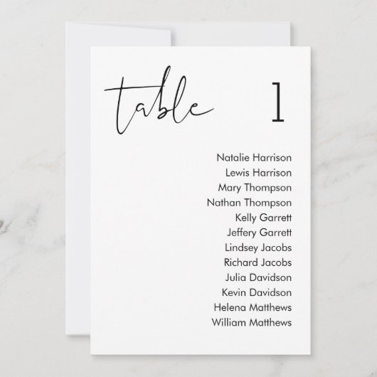 STELLA Bruiloft Zitkaart Kaart (Voorkant)