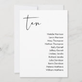 STELLA Bruiloft Zitplaatsen Kaart - TABEL 10 (Voorkant)