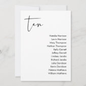 STELLA Bruiloft Zitplaatsen Kaart - TABEL 10 (Achterkant)