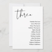 STELLA Bruiloft Zitplaatsen Kaart - TABEL 3 (Achterkant)