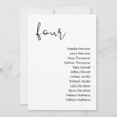 STELLA Bruiloft Zitplaatsen Kaart - TABEL 4 (Voorkant)