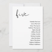 STELLA Bruiloft Zitplaatsen Kaart - TABEL 5 (Voorkant)