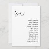 STELLA Bruiloft Zitplaatsen Kaart - TABEL 6 (Voorkant)