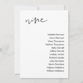 STELLA Bruiloft Zitplaatsen Kaart - TABEL 9 (Voorkant)