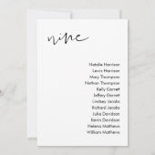 STELLA Bruiloft Zitplaatsen Kaart - TABEL 9 (Achterkant)