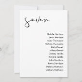 STELLA Bruiloft Zitplaatsen Kaart - TAFEL 7 (Achterkant)