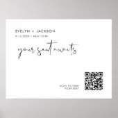 STELLA Bruiloft Zittafel QR Code Teken Poster (Voorkant)