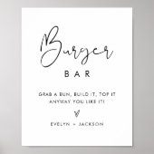 STELLA Burger Bar Trouwbord Poster (Voorkant)