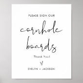 STELLA Cornhole Boards Gastenboek bord Poster (Voorkant)