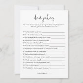 STELLA Dad Jokes Baby shower Game Kaart (Voorkant)