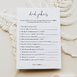 STELLA Dad Jokes Baby shower Game Kaart