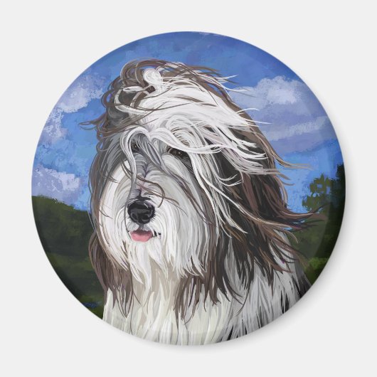 Stella de Engelse schaapshond Magneet (Voorkant)
