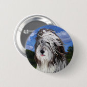 Stella de Engelse schaapshond Ronde Button 5,7 Cm (Voorkant /achterkant)