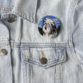 Stella de Engelse schaapshond Ronde Button 5,7 Cm (In situ)