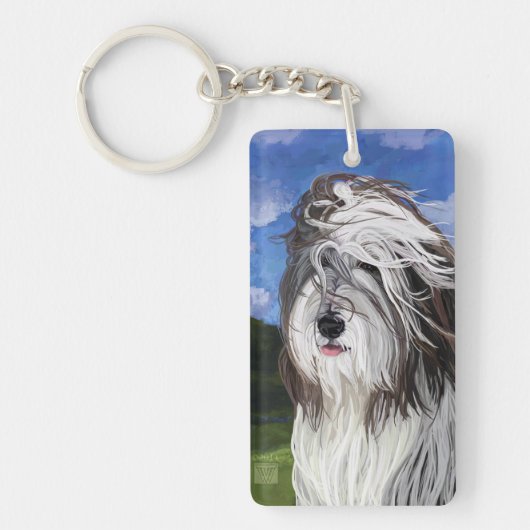 Stella de Engelse Schaapshond Sleutelhanger (Voorkant)