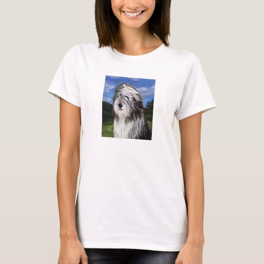 Stella de Engelse schaapshond T-shirt (Voorkant)