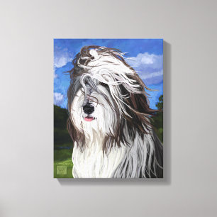 Stella de Engelse Sheep Dog Canvas Afdruk