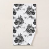 Stella de Grijze Kat Bad Handdoek (Handdoek)