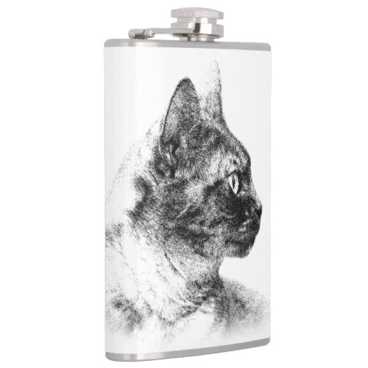 Stella de Grijze Kat Heupfles (Rechts)