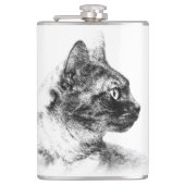 Stella de Grijze Kat Heupfles (Voorkant)