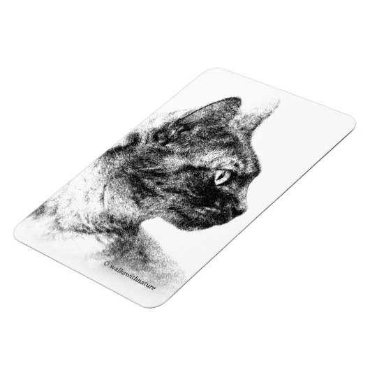 Stella de Grijze Kat Magneet (Linkerzijde)