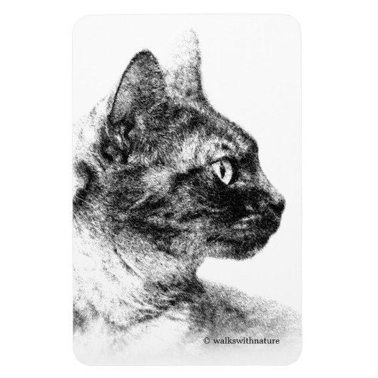 Stella de Grijze Kat Magneet (Verticaal)