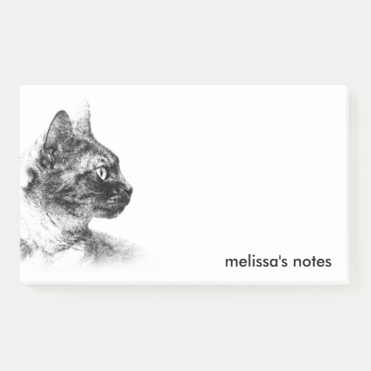 Stella de Grijze Kat Profielschets Post-it® Notes (Voorkant)