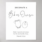 STELLA Decorate Bib en Baby Outfit Bodysuit Sign Poster (Voorkant)