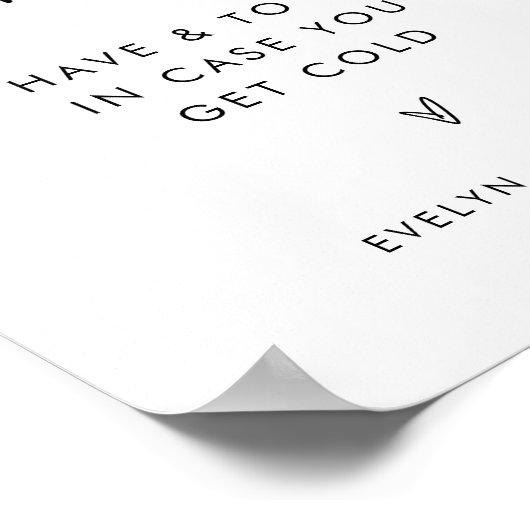 STELLA Dekens Outdoor Trouwbord Poster (Hoek)