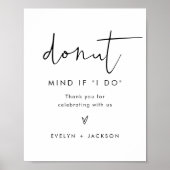 STELLA Donut Trouwbord Donut Mind Als ik doe Poster (Voorkant)