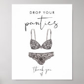 STELLA Drop Your Panties Bachelorette Game Sign Poster (Voorkant)