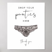 STELLA Drop Your Panties Bachelorette Game Sign Poster (Voorkant)