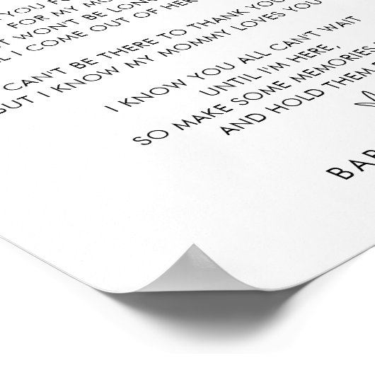 STELLA Een bericht van het bump teken Poster (Hoek)