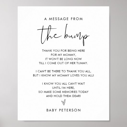 STELLA Een bericht van het bump teken Poster (Voorkant)