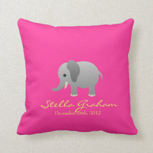 Stella Elephant Pink Grey Pillow Kussen