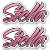 Stella faded pink Aufkleber Sticker Stickerset (Voorkant)