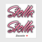 Stella faded pink Aufkleber Sticker Stickerset (Vel)