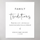 STELLA Family Traditions Baby shower Sign Poster (Voorkant)