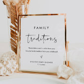 STELLA Family Traditions Baby shower Sign Poster