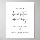 STELLA Favoriete Memory Vrijgezellenfeest Sign Poster (Voorkant)