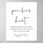 STELLA Fopspeen Hunt Baby shower Spel Sign Poster (Voorkant)