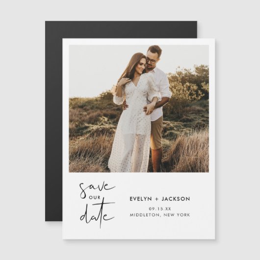 STELLA Foto Magneet Bruiloft Save The Date (Voorkant / Achterkant)